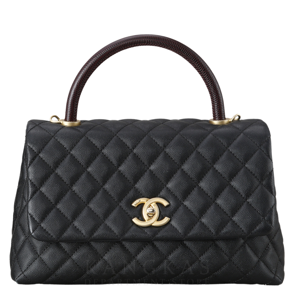 CHANEL(USED)샤넬 캐비어 코코핸들 리자드 미듐