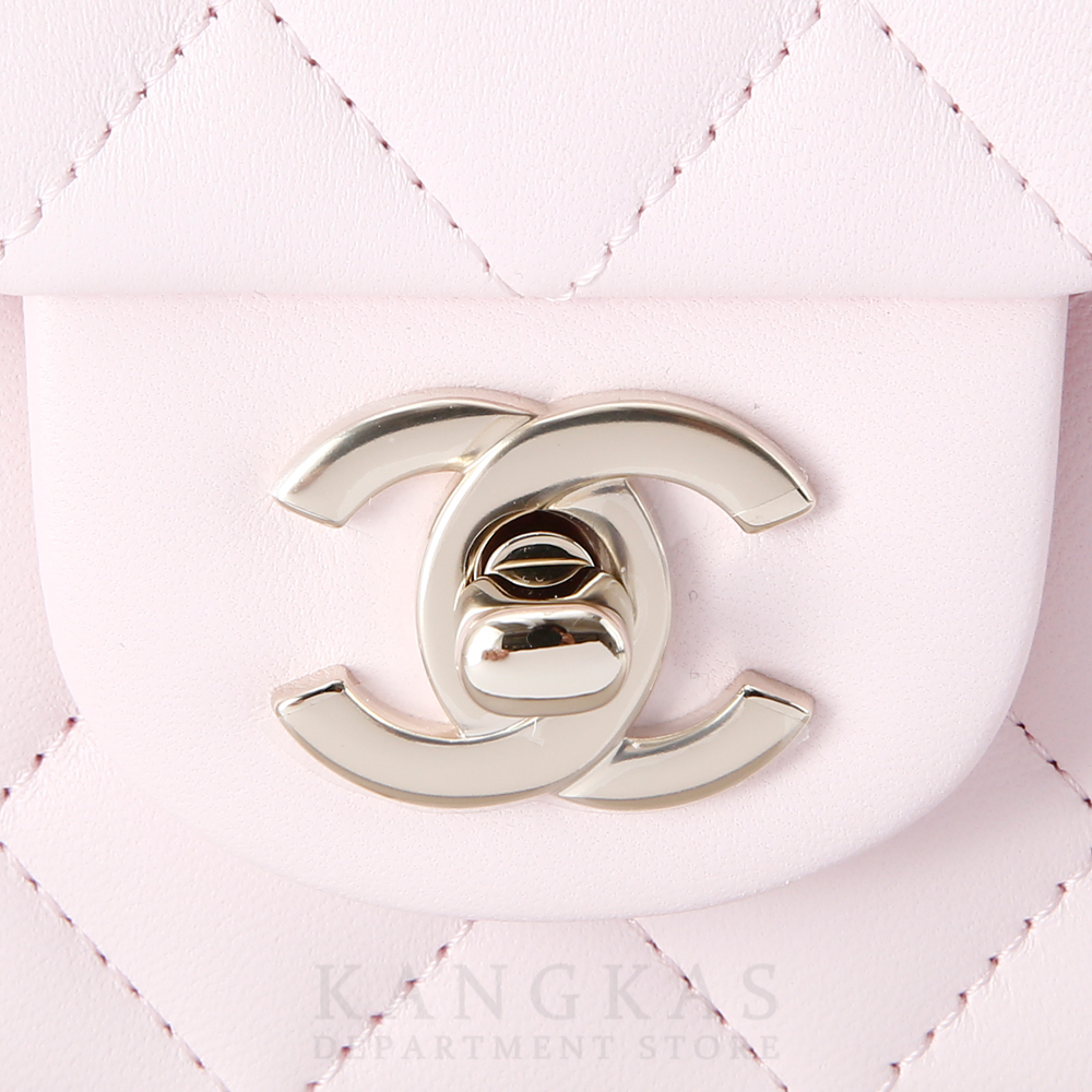 CHANEL(USED)샤넬 램스킨 클래식 뉴미니 탑핸들