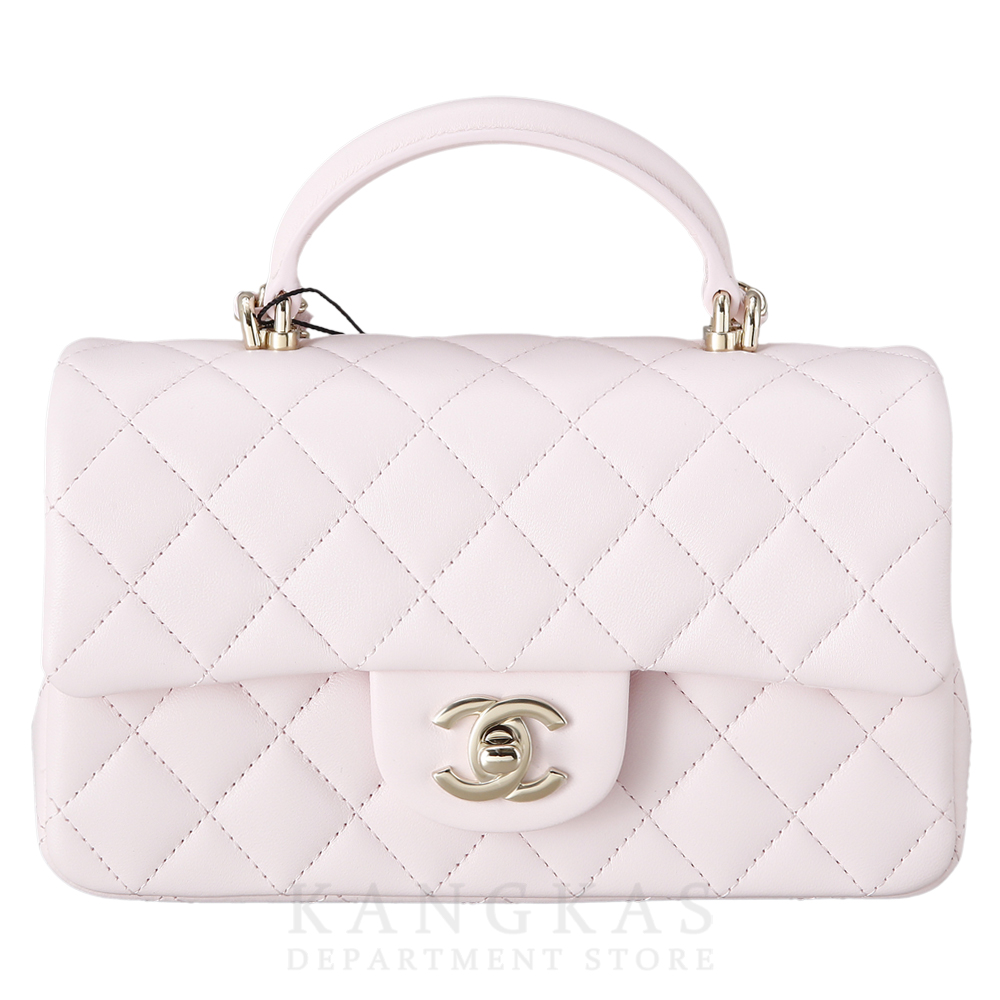 CHANEL(USED)샤넬 램스킨 클래식 뉴미니 탑핸들