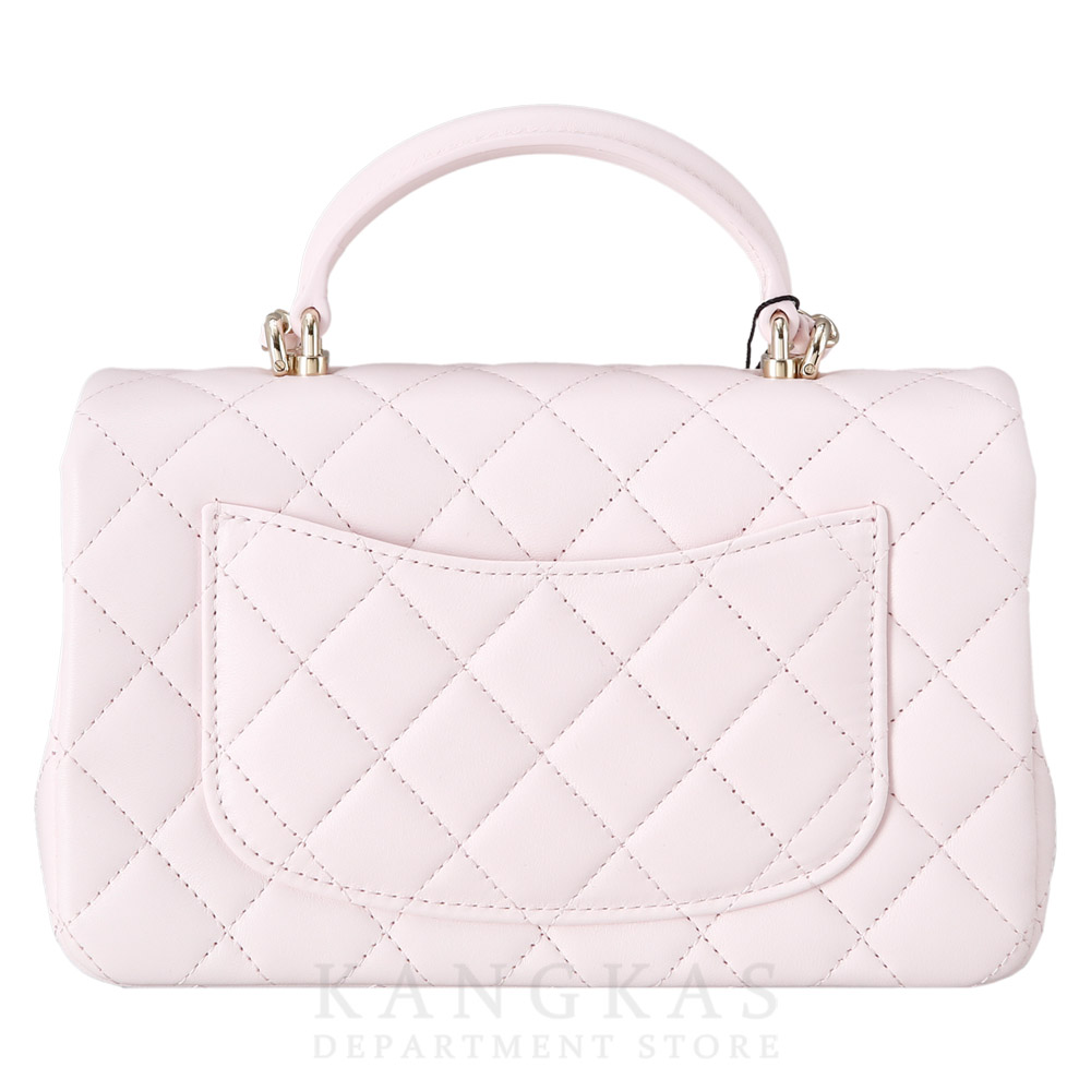 CHANEL(USED)샤넬 램스킨 클래식 뉴미니 탑핸들