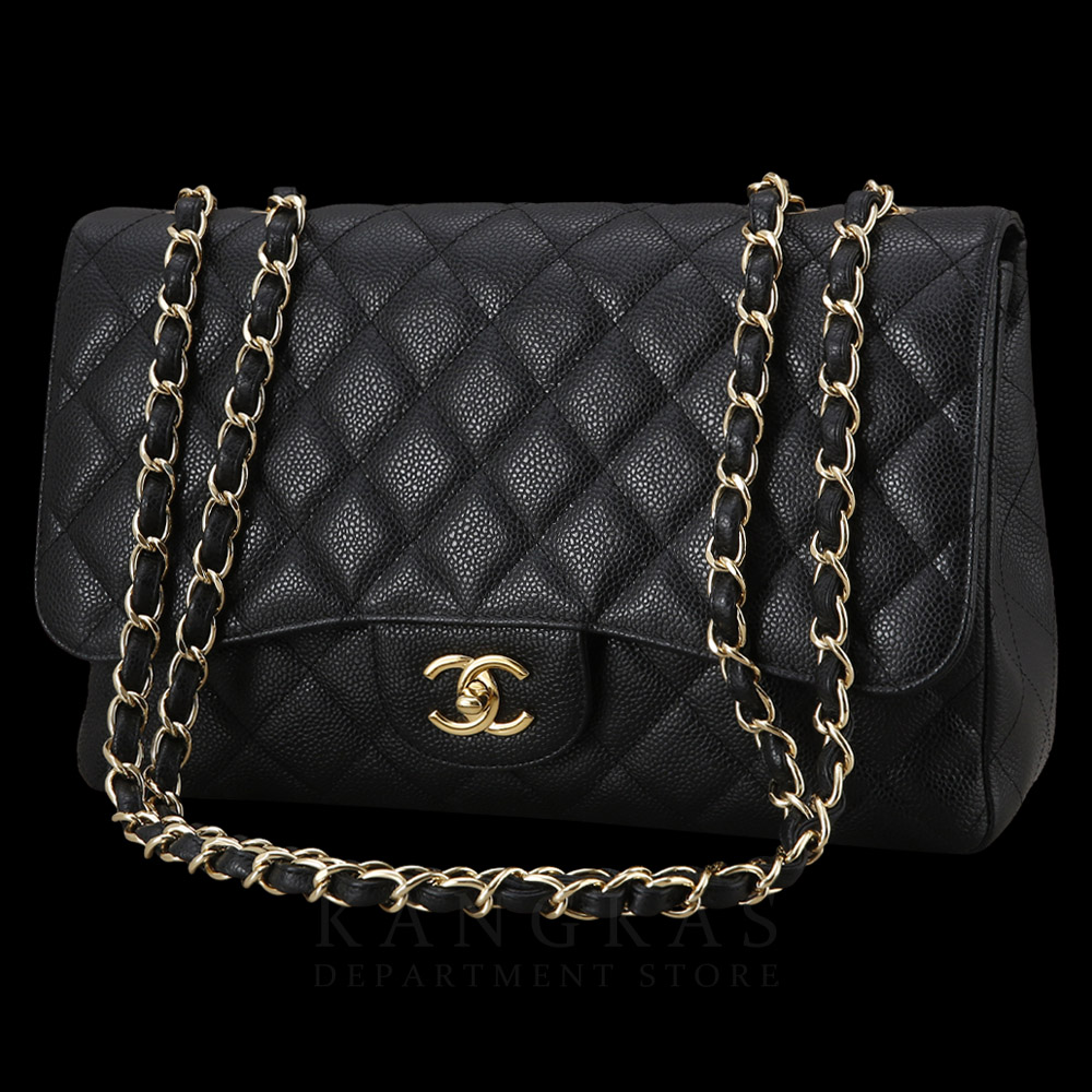 CHANEL(USED)샤넬 캐비어 클래식 점보 금장