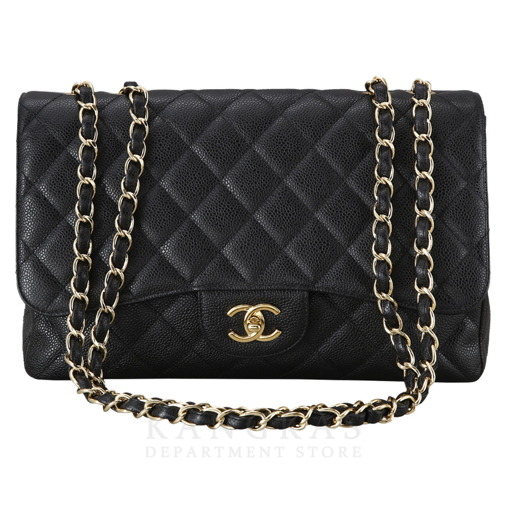 CHANEL(USED)샤넬 캐비어 클래식 점보 금장