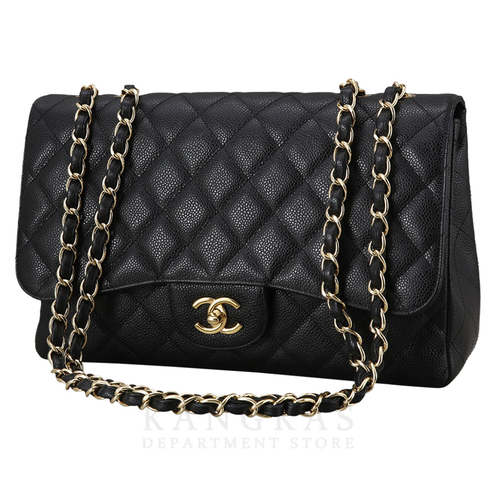 CHANEL(USED)샤넬 캐비어 클래식 점보 금장