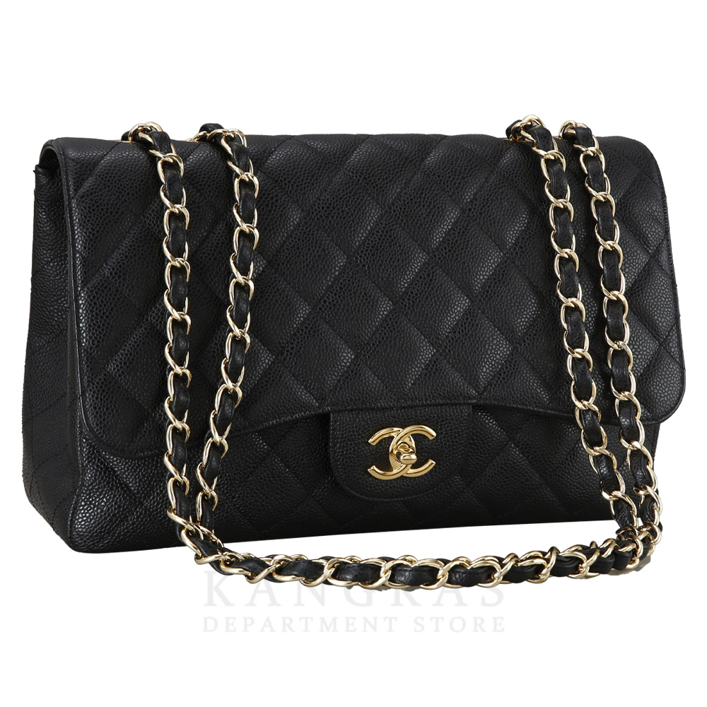 CHANEL(USED)샤넬 캐비어 클래식 점보 금장