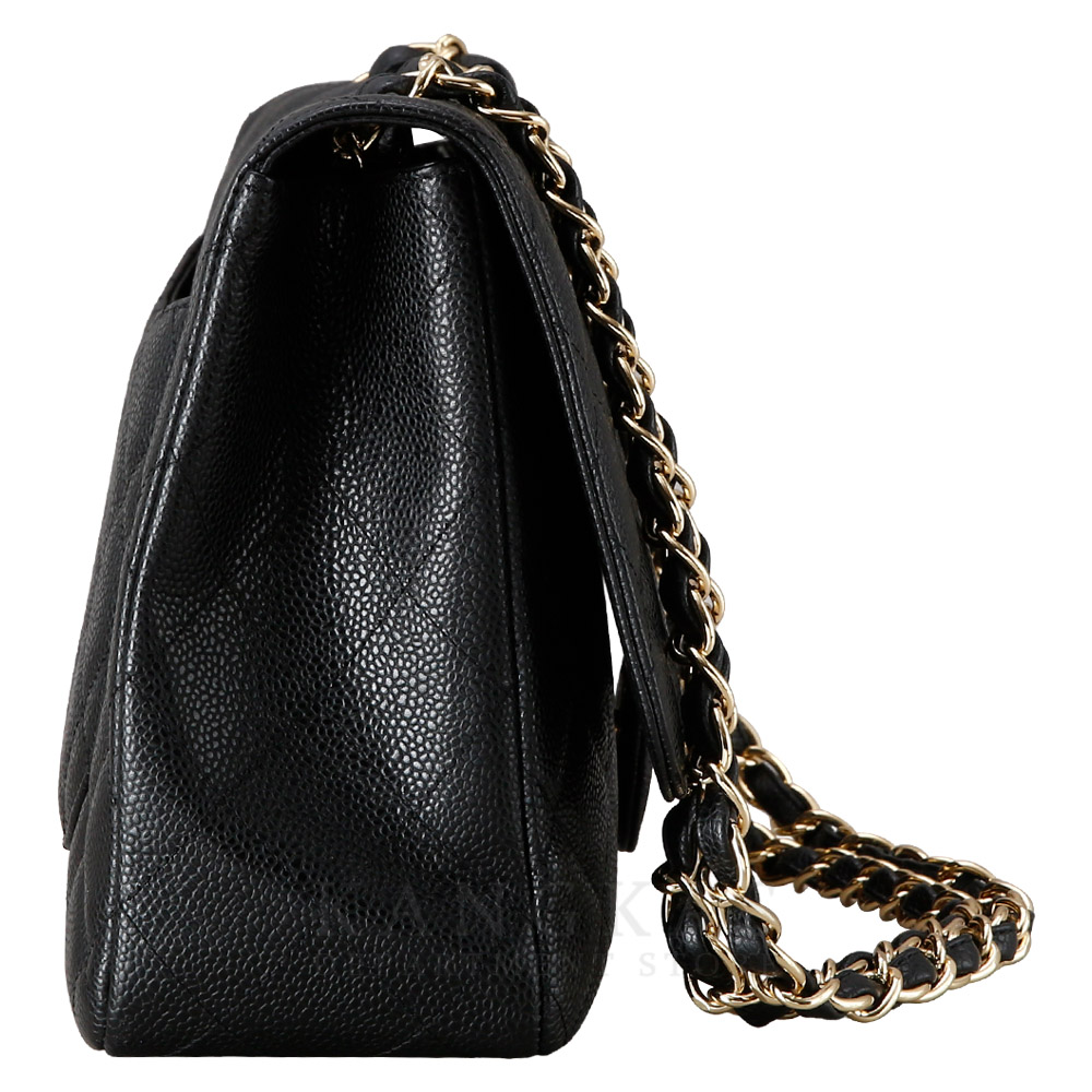 CHANEL(USED)샤넬 캐비어 클래식 점보 금장