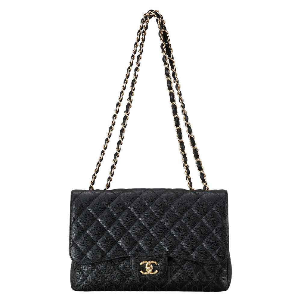 CHANEL(USED)샤넬 캐비어 클래식 점보 금장