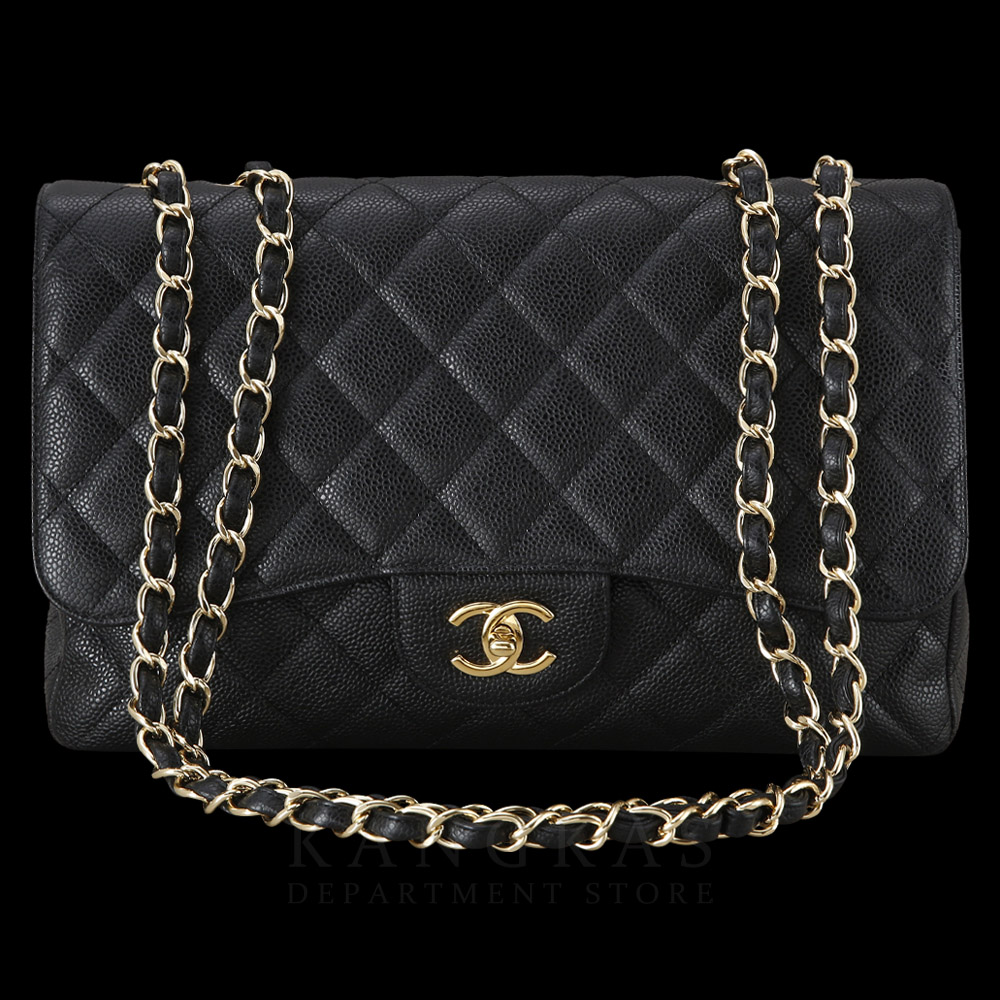 CHANEL(USED)샤넬 캐비어 클래식 점보 금장