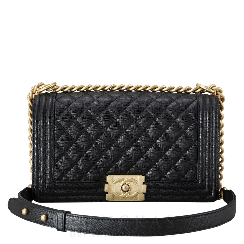 CHANEL(USED)샤넬 캐비어 보이샤넬 미듐