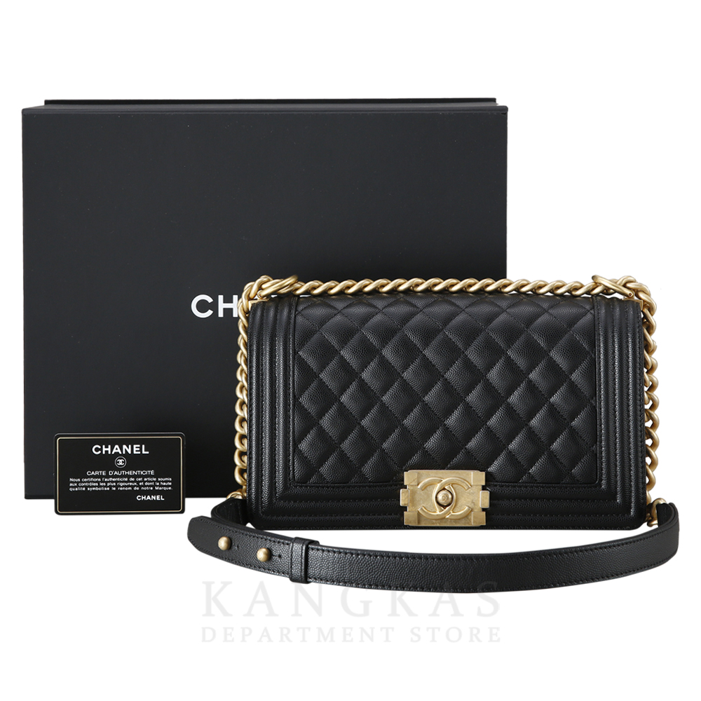 CHANEL(USED)샤넬 캐비어 보이샤넬 미듐