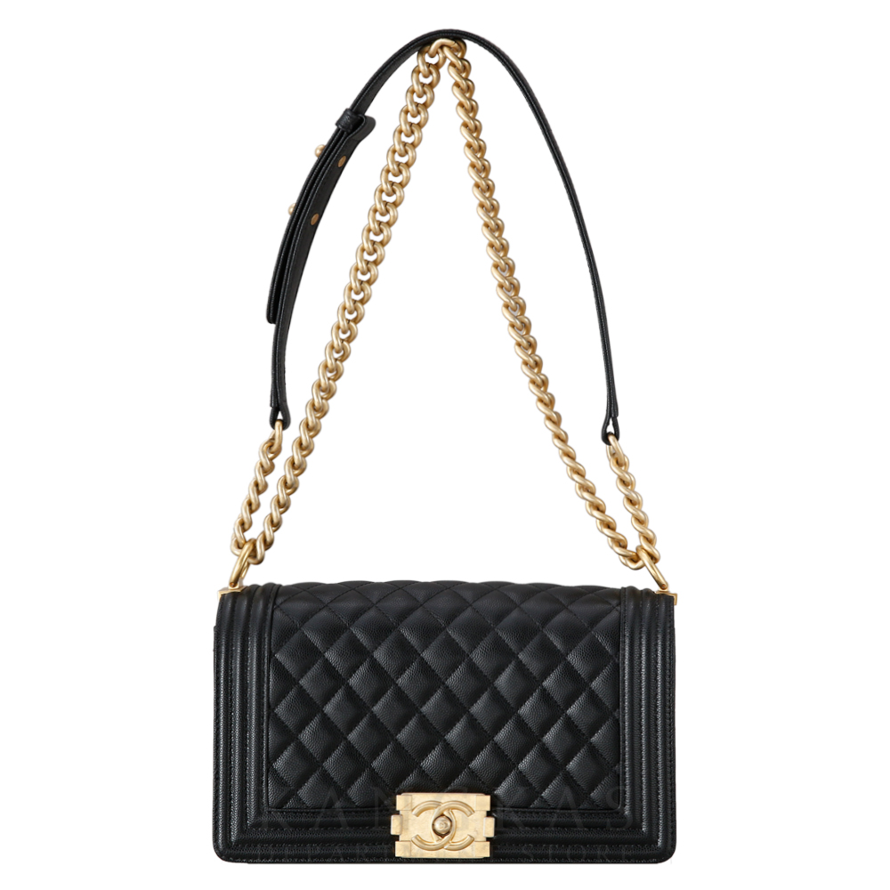 CHANEL(USED)샤넬 캐비어 보이샤넬 미듐