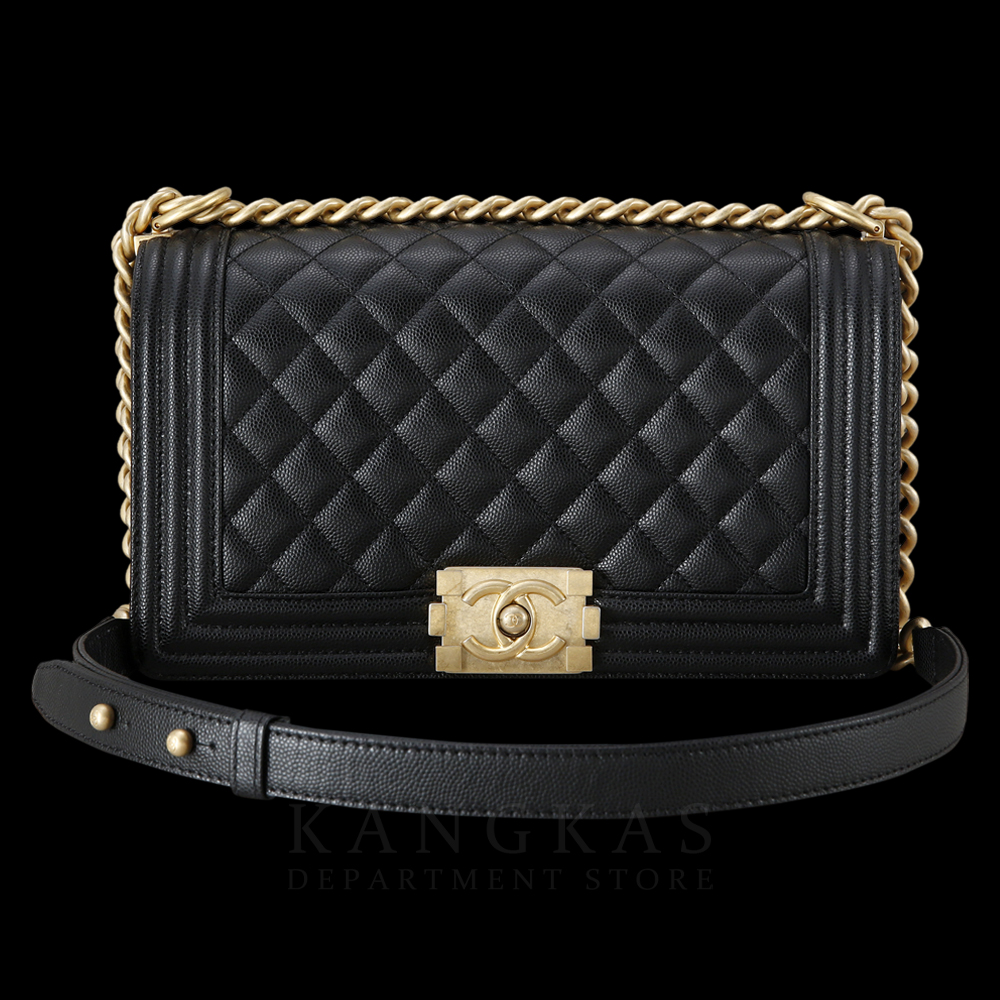 CHANEL(USED)샤넬 캐비어 보이샤넬 미듐