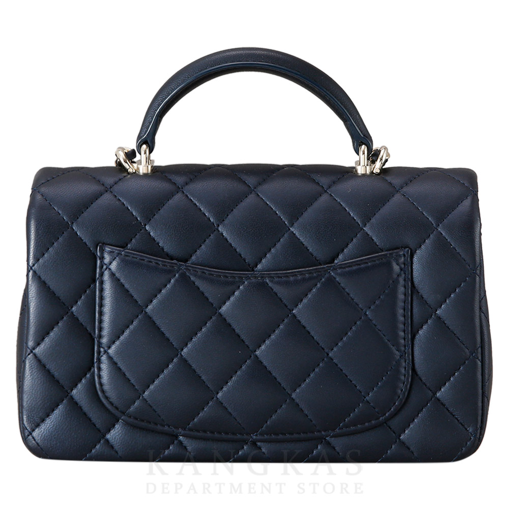 CHANEL(USED)샤넬 램스킨 클래식 뉴미니 탑핸들