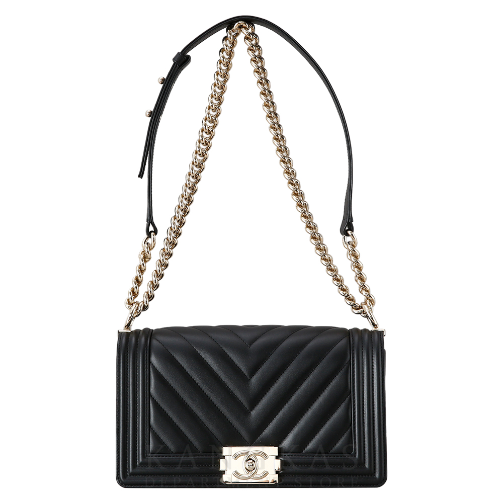 CHANEL(USED)샤넬 A67086 보이샤넬 캐비어 미듐