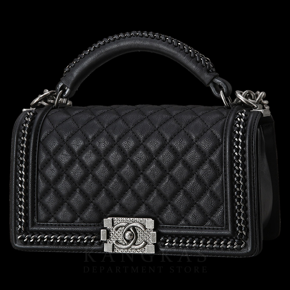 CHANEL(USED)샤넬 시즌 탑핸들 보이샤넬 미듐 플랩백