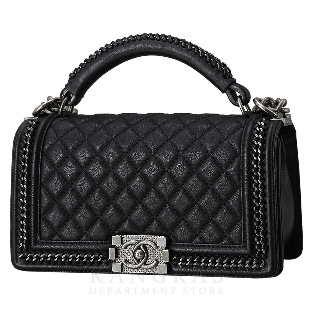 CHANEL(USED)샤넬 시즌 탑핸들 보이샤넬 미듐 플랩백