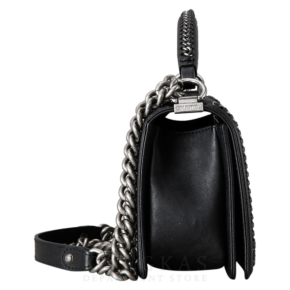 CHANEL(USED)샤넬 시즌 탑핸들 보이샤넬 미듐 플랩백