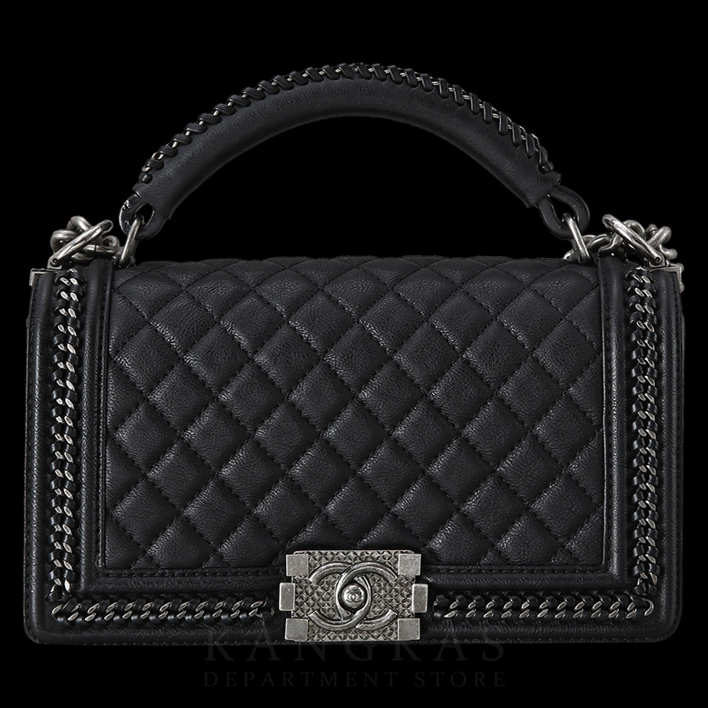 CHANEL(USED)샤넬 시즌 탑핸들 보이샤넬 미듐 플랩백