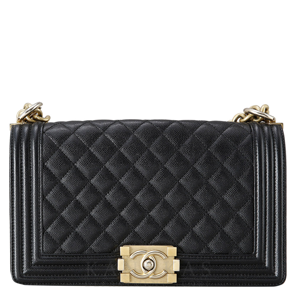 CHANEL(USED)샤넬 보이샤넬 캐비어 미듐