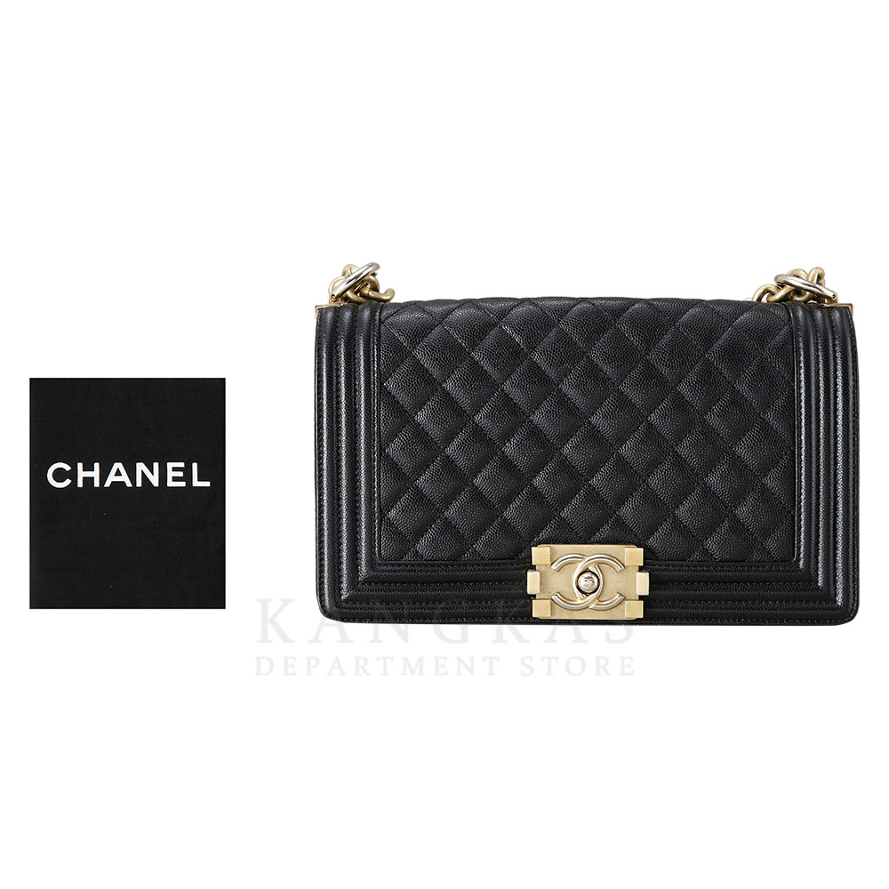 CHANEL(USED)샤넬 보이샤넬 캐비어 미듐