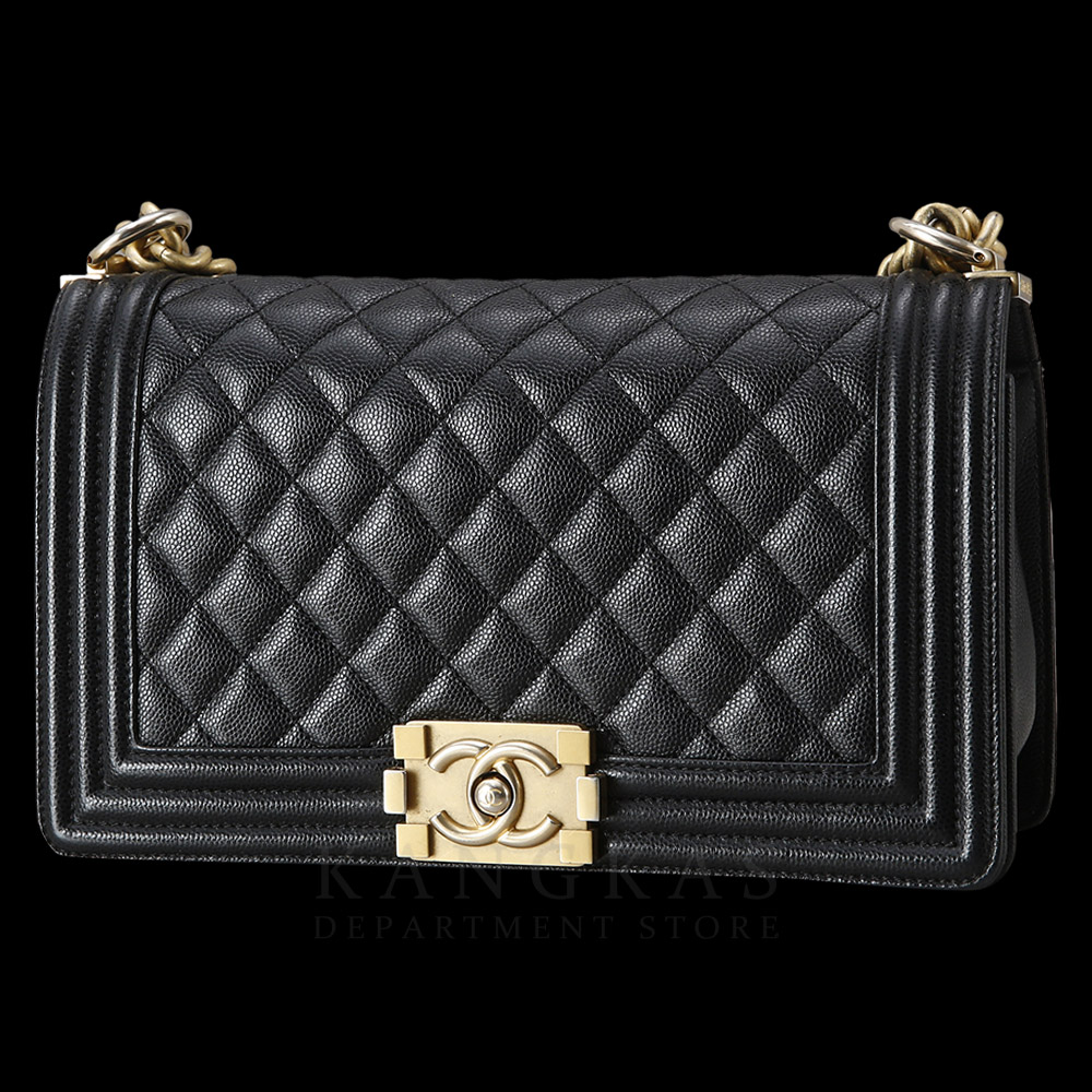 CHANEL(USED)샤넬 보이샤넬 캐비어 미듐