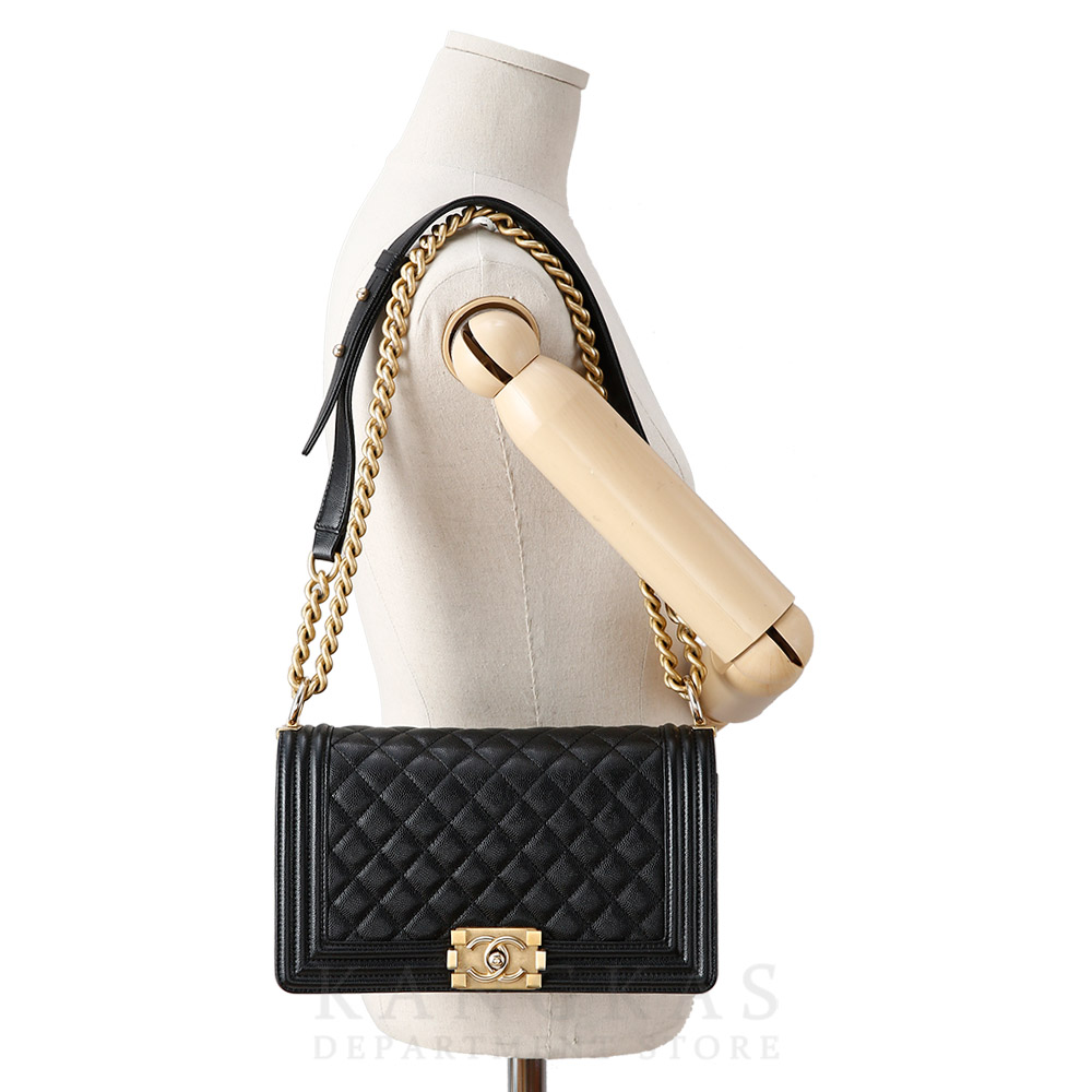 CHANEL(USED)샤넬 보이샤넬 캐비어 미듐