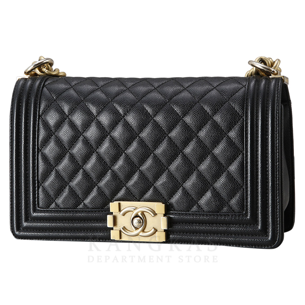 CHANEL(USED)샤넬 보이샤넬 캐비어 미듐