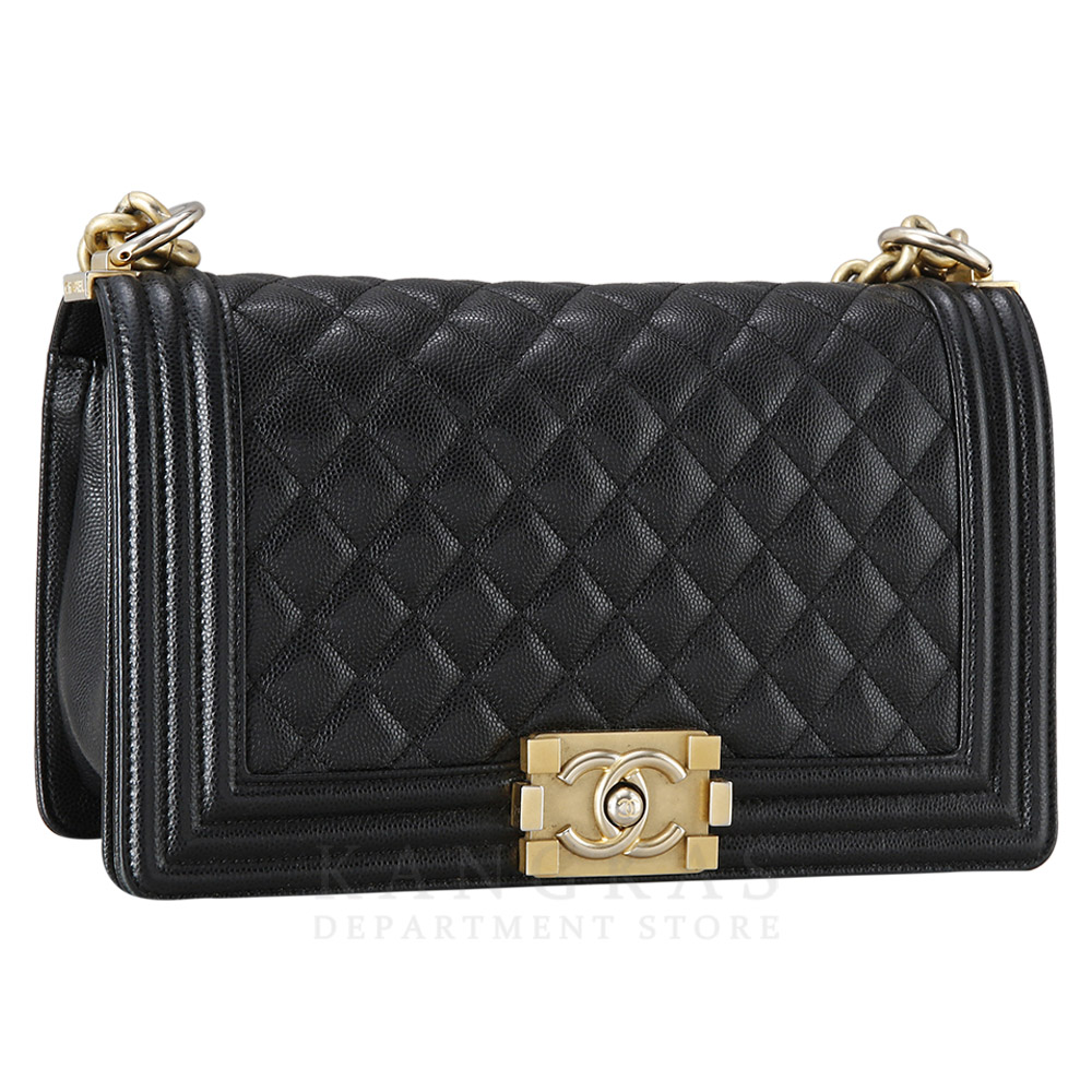CHANEL(USED)샤넬 보이샤넬 캐비어 미듐
