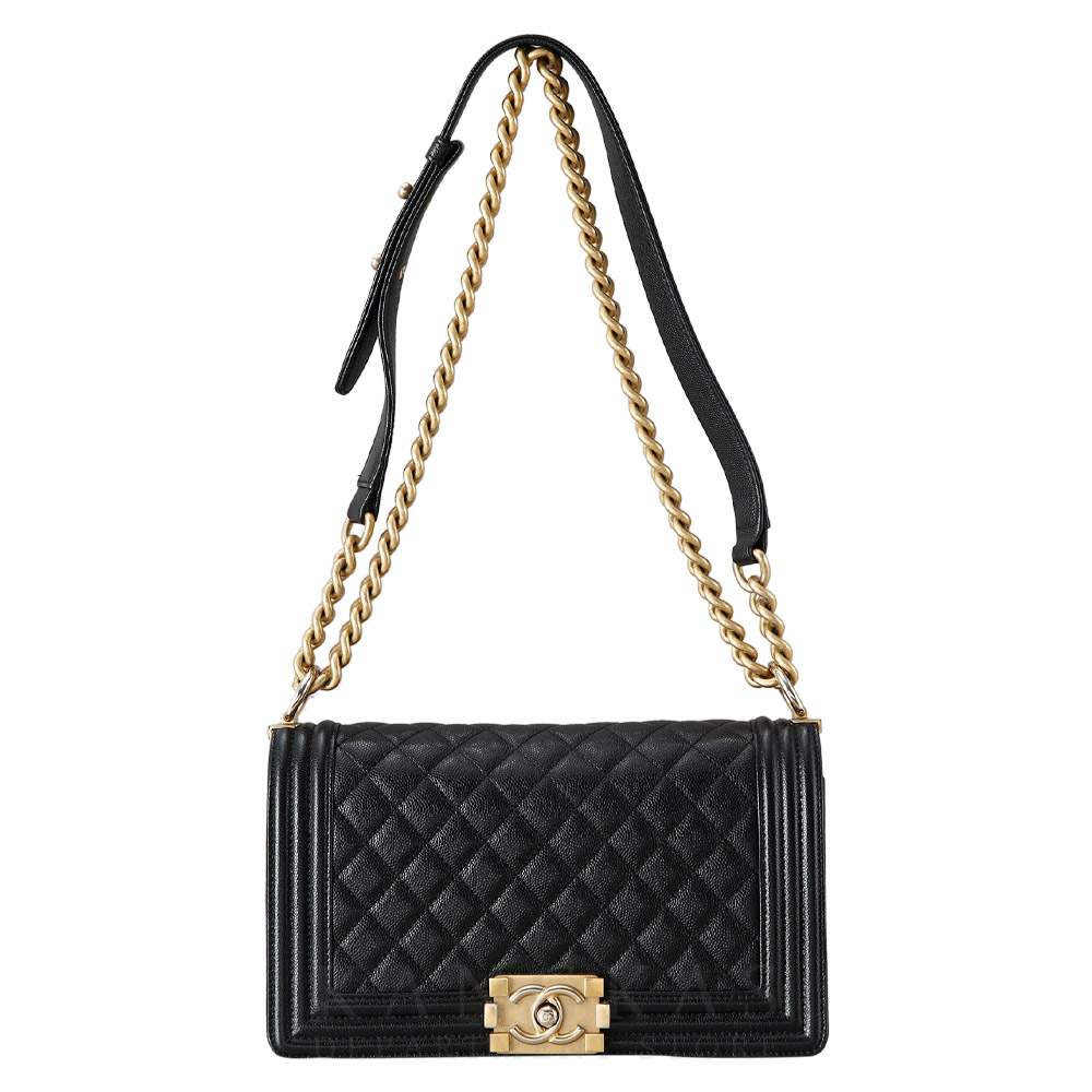 CHANEL(USED)샤넬 보이샤넬 캐비어 미듐