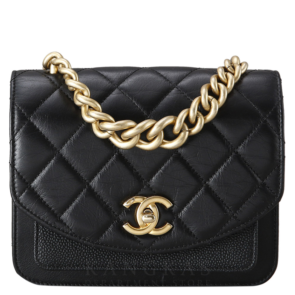 CHANEL(USED)샤넬 시즌 체인 플랩백 블랙