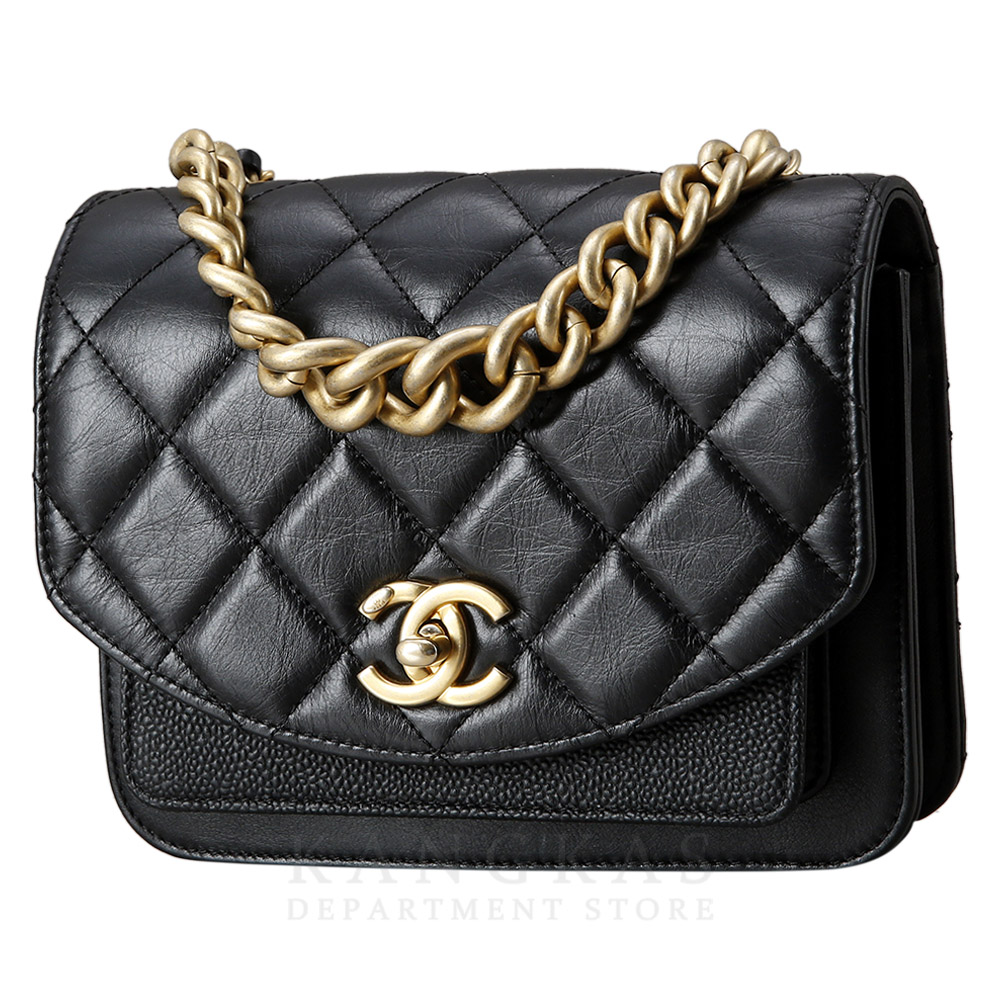 CHANEL(USED)샤넬 시즌 체인 플랩백 블랙