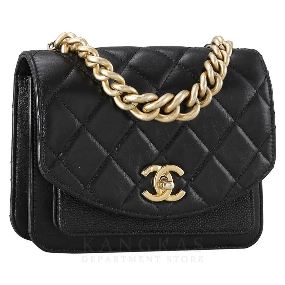 CHANEL(USED)샤넬 시즌 체인 플랩백 블랙
