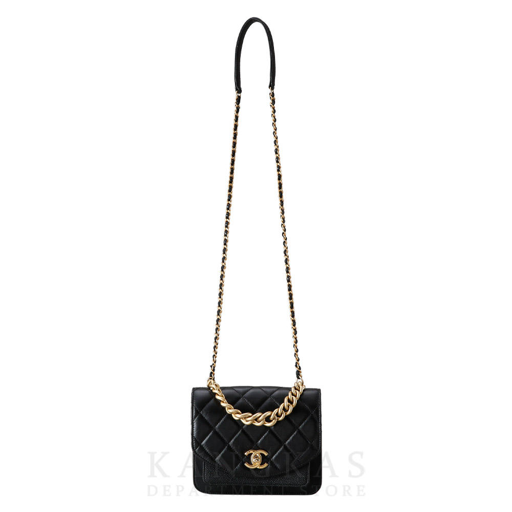 CHANEL(USED)샤넬 시즌 체인 플랩백 블랙
