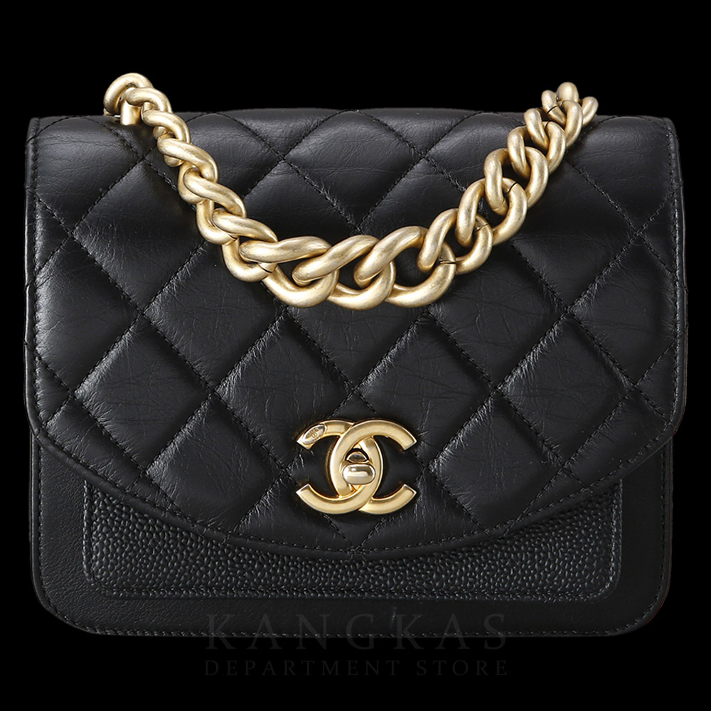 CHANEL(USED)샤넬 시즌 체인 플랩백 블랙