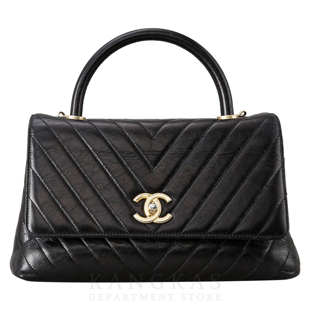 CHANEL(USED)샤넬 쉐브론 코코핸들 미듐