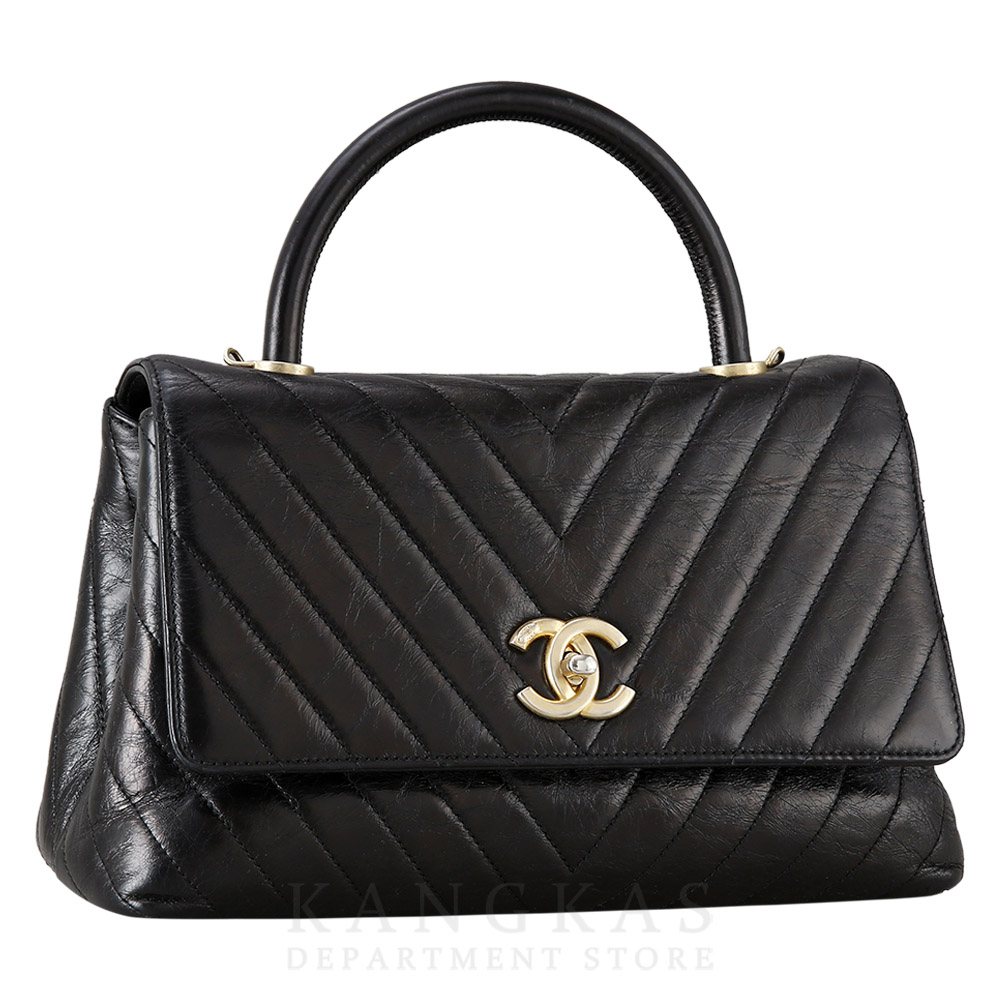 CHANEL(USED)샤넬 쉐브론 코코핸들 미듐