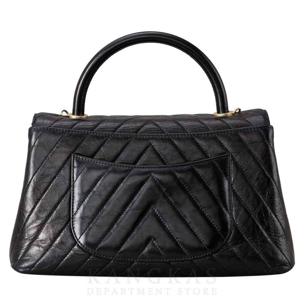 CHANEL(USED)샤넬 쉐브론 코코핸들 미듐