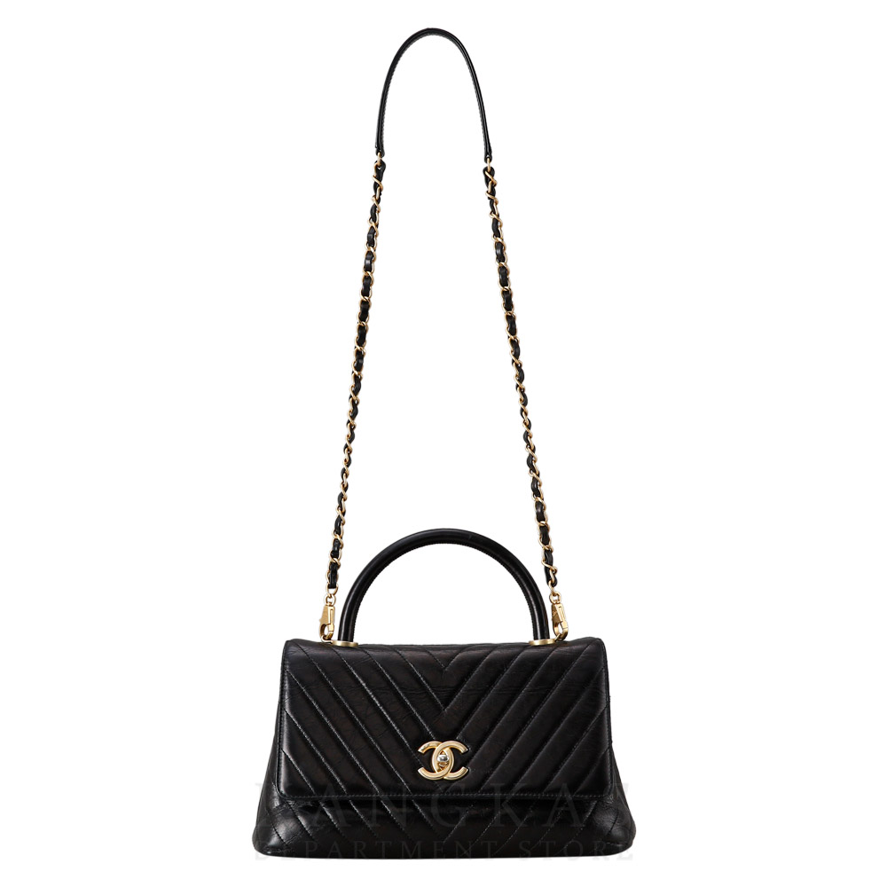CHANEL(USED)샤넬 쉐브론 코코핸들 미듐