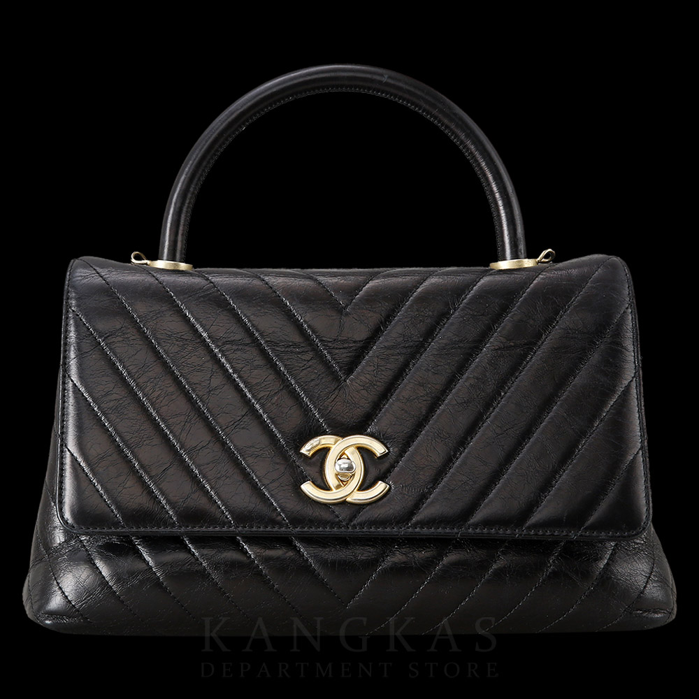 CHANEL(USED)샤넬 쉐브론 코코핸들 미듐
