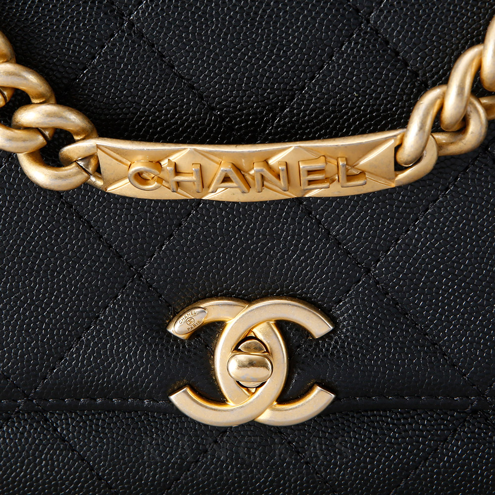 CHANEL(USED)샤넬 AS2764 캐비어 금장 체인백