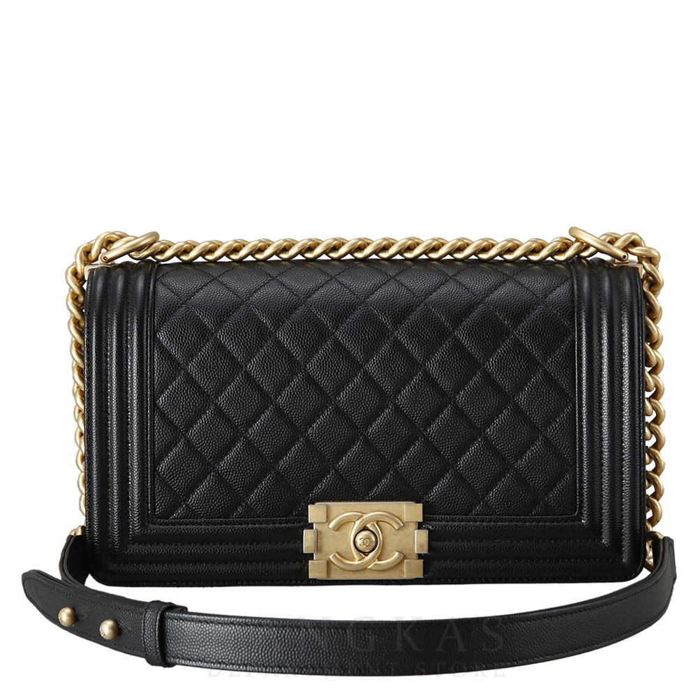 CHANEL(USED)샤넬 캐비어 보이샤넬 미듐 플랩백