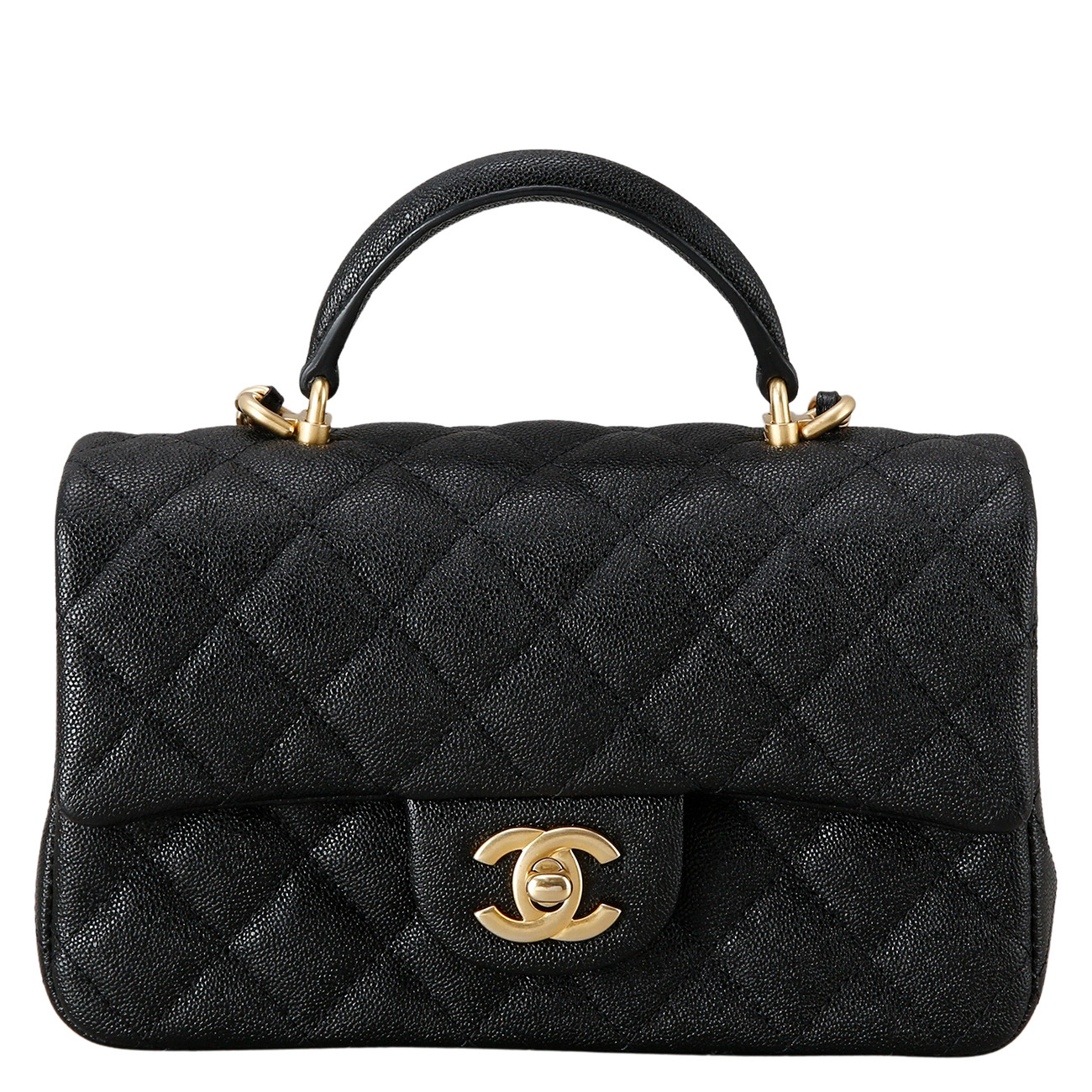 CHANEL(USED)샤넬 캐비어 클래식 뉴미니 탑핸들
