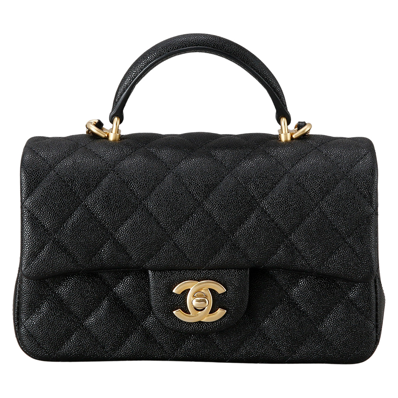 CHANEL(USED)샤넬 캐비어 클래식 뉴미니 탑핸들