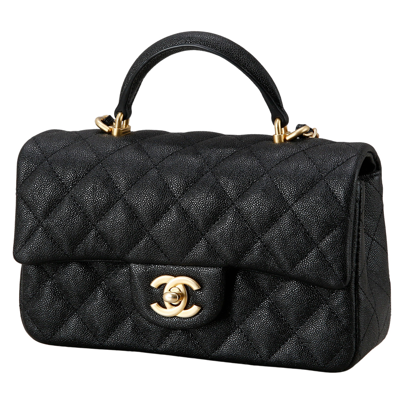 CHANEL(USED)샤넬 캐비어 클래식 뉴미니 탑핸들