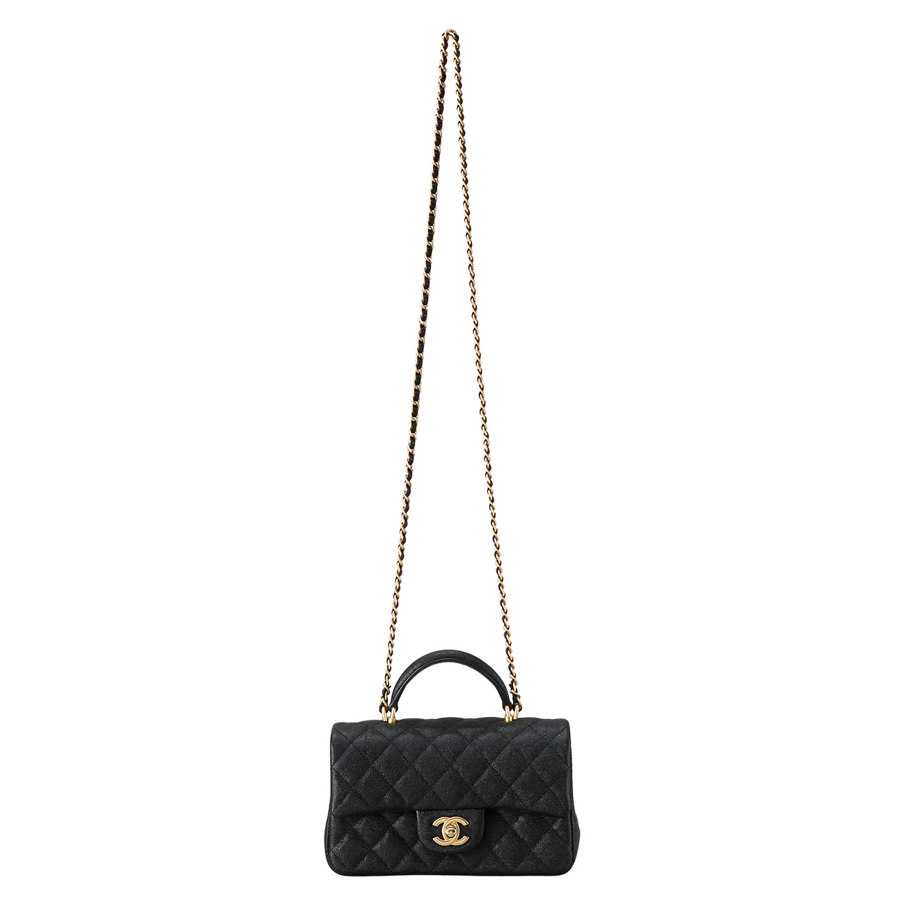 CHANEL(USED)샤넬 캐비어 클래식 뉴미니 탑핸들