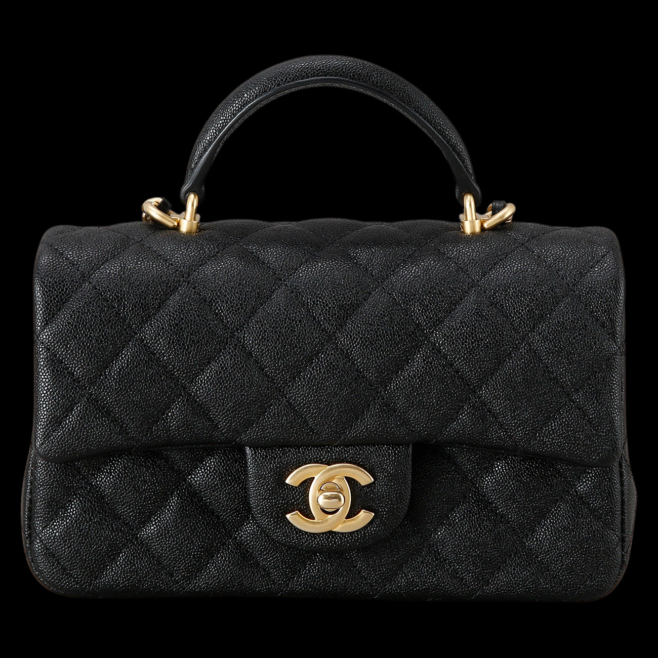 CHANEL(USED)샤넬 캐비어 클래식 뉴미니 탑핸들