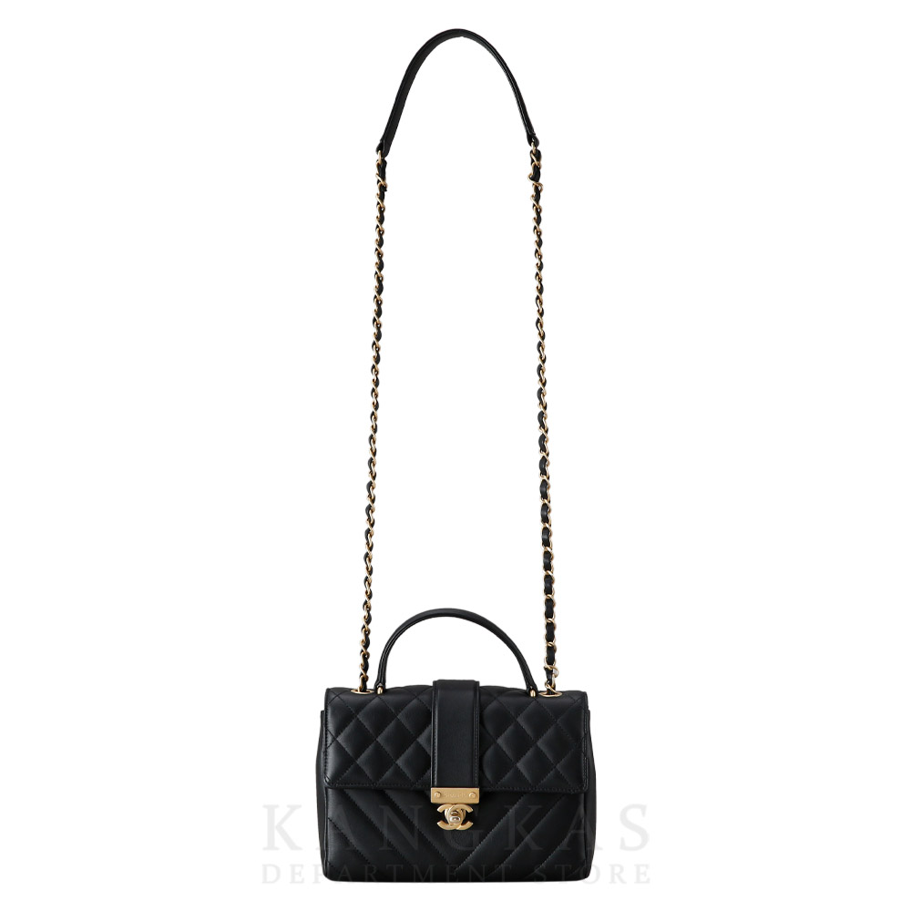 CHANEL(USED)샤넬 시즌 쉐브론 퀼팅 탑핸들 체인백