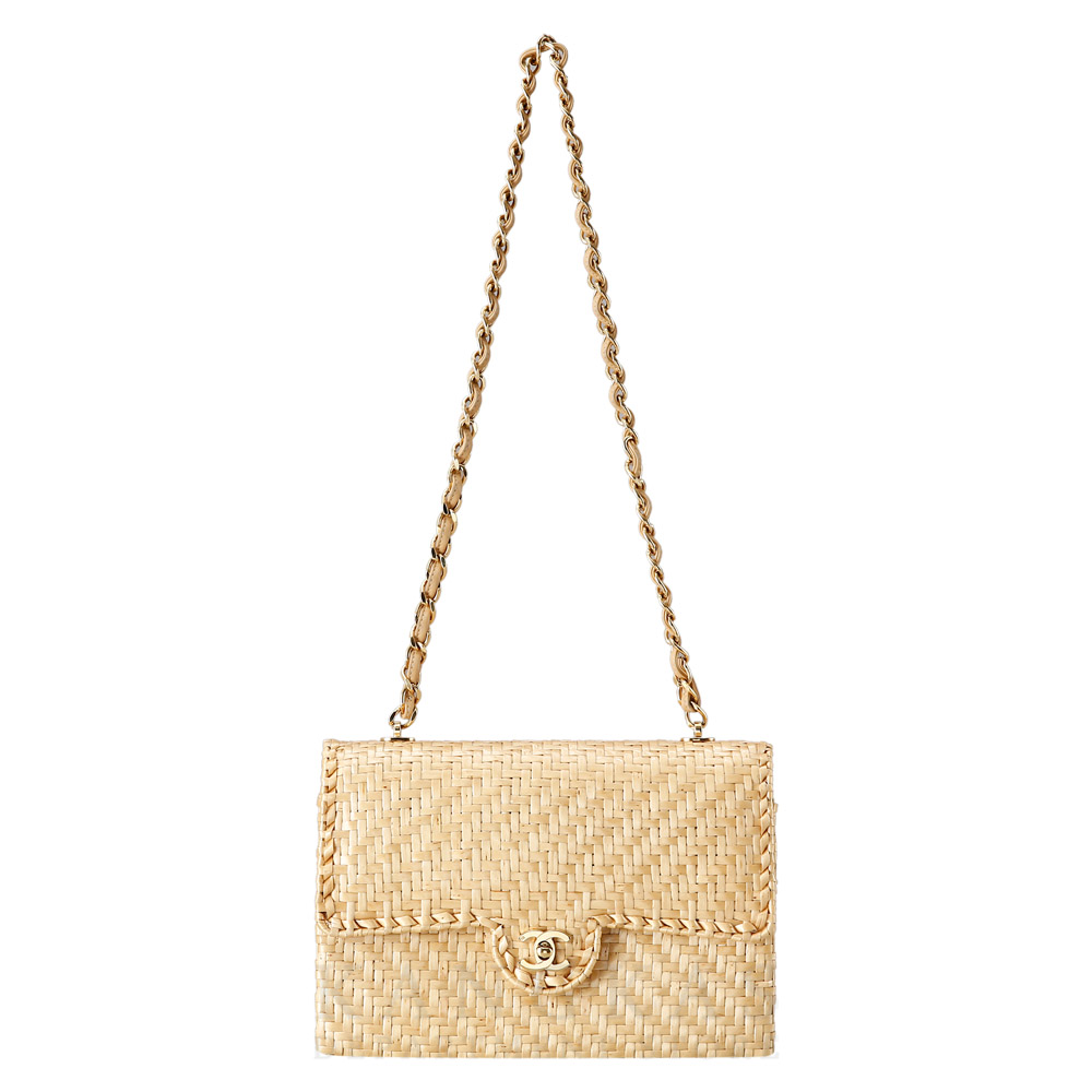 CHANEL(USED)샤넬 시즌 라탄 플랩백