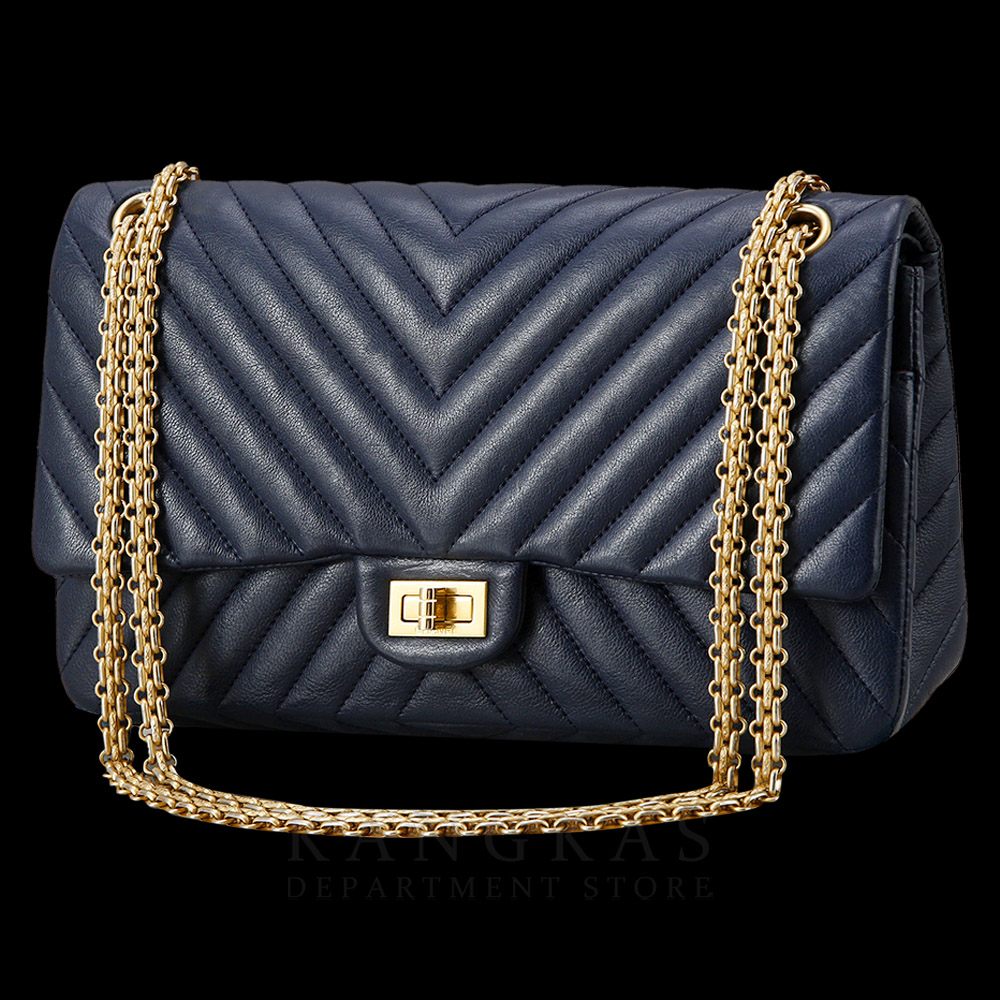 CHANEL(USED)샤넬 쉐브론 빈티지 2.55 플랩 미듐 숄더백