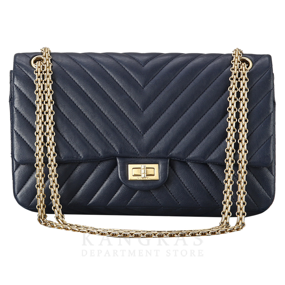 CHANEL(USED)샤넬 쉐브론 빈티지 2.55 플랩 미듐 숄더백