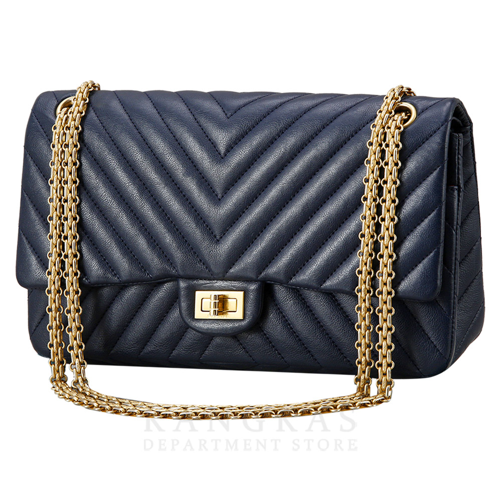 CHANEL(USED)샤넬 쉐브론 빈티지 2.55 플랩 미듐 숄더백